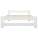 Bed Frame White Solid pine wood, plywood Single Durable 321999