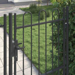 Fence Gate Grey 100 x 150 cm Powder coated steel 42008869