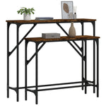 ZNTS Console Tables 2 pcs Smoked Oak Engineered Wood 834142