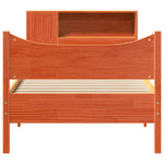 ZNTS Bed Frame without Mattress Wax Brown 100x200 cm Solid Wood Pine 3323316