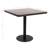 Bistro Table Dark Brown 80X80 cm MDF 286434