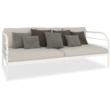 ZNTS 284672 DayBed Frame without Mattress White Metal 90x200 cm