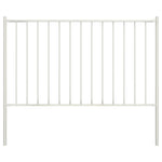 ZNTS Fence Panel with Posts Powder-coated Steel 1.7x1 m White 145216