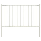 ZNTS Fence Panel with Posts Powder-coated Steel 1.7x1 m White 145216