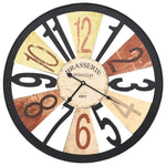 ZNTS Wall Clock Metal 60 cm Multicolour 283863