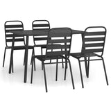 Garden Dining Set Anthracite Steel 3187991