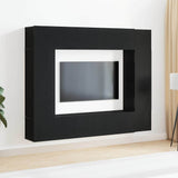 TV Cabinet Set 8 pcs Black oak 190.5 x 28.5 x 151 cm 3393232