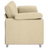 Sofa Cream 219 x 77 x 82 cm Fabric 4105244