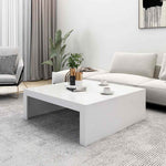 Coffee Table White 100x100x35 cm Engineered Wood 808567
