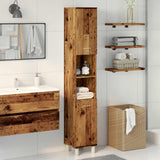 Bathroom Cabinet Old Wood 30x30x179 cm Engineered Wood 856140