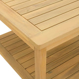 Side Table Oil Natural 60 x 60 x 45 cm Solid Acacia Wood 42026787