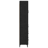 Highboard Black Oak 69.5 x 34 x 180 cm Engineered Wood 3416228