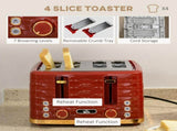 3000W 1.7L Rapid Boil Kettle & 4 Slice Toaster, Kettle and Toaster Set with 7 Browning Controls and T3398P329561
