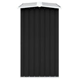 ZNTS Garden Log Storage Shed Galvanised Steel 330x92x153 cm Anthracite 47088