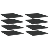 805199 Bookshelf Boards 8 pcs High Gloss Black 40x50x1,5 cm Engineered Wood