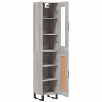 Highboard Grey Sonoma 34.5x34x180 cm Engineered Wood 3199519