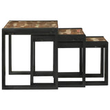 Nesting Tables Brown and black Solid Reclaim wood 4104729