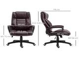 Office Chair with 6-Point Maaage, PU Desk Chair with Padded Seat and Armrest, Computer Chair with T3398P329519