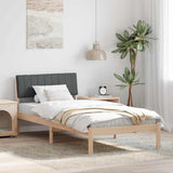 Bed frame Brown and dark grey 90 x 200 cm Solid pine wood 878705