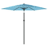 Garden Parasol with Steel Pole Blue 223x223x213 cm 4005098