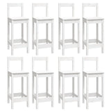 9 Piece Bar Set White Solid Wood Pine 3124723