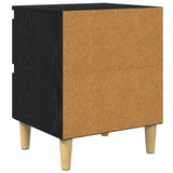 Bed Cabinets 2 pcs Black Oak 40 x 35 x 50 cm Engineered Wood 885673
