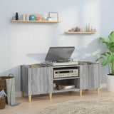 Record Cabinet Grey Sonoma 121x38x48 cm Engineered Wood 831931