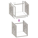 Firewood Rack 40x40x40 cm Stainless Steel 864247