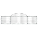 Arched Gabion Baskets 15 pcs 200x50x40/60 cm Galvanised Iron 3146270