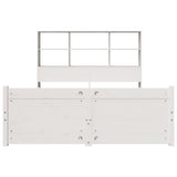 Bookcase Bed without Mattress White 140x190cm Solid Wood Pine 3322464