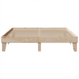 Bed Frame without Mattress 200x200 cm Solid Wood Pine 855343