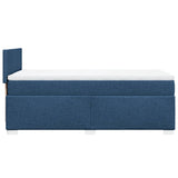 Box Spring Bed with Mattress Blue 100x200 cm Fabric 3285798