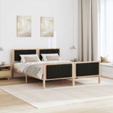 Bed frame Brown and black 150 x 200 cm Solid pine wood 3394315