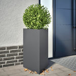 ZNTS Garden Planters 2 pcs Anthracite Triangular 50x43x75 cm Steel 851176