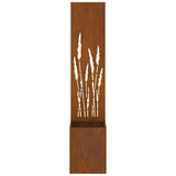 Garden Privacy Screen Rusty 32 x 150 cm Weathering Steel 876398