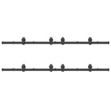 Sliding Door Hardware Kit 400 cm Steel Black 3295802