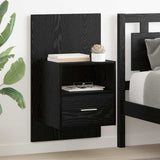 Bedside Cabinet with Drawer 2 pcs Black Oak 50 x 32.5 x 80cm 880497