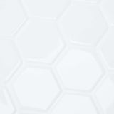 Hexagon Tile 20 pcs White 30 x 30 cm Polyurethane and PET 42046226