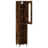 Highboard Smoked Oak 34,5x34x180 cm Engineered Wood 3199382