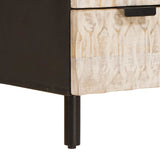 Highboard White Wash Finish 60 x 33 x 100 cm Solid Mango Wood 4017894