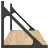 Wall Shelves 2 pcs Sonoma Oak 80x25x25.5 cm Engineered wood 836339