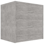 Bedside Cabinets 2 pcs Concrete Grey 40x30x40 cm Engineered Wood 801044