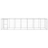 Outdoor Dog Kennel Galvanised Steel with Roof 16.94 m 3082305