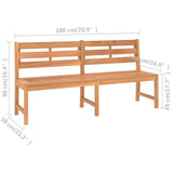 Garden Bench Warm Wood Tone Teak Wood Large Durable 316636