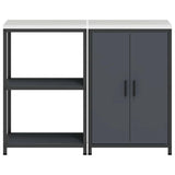 Kitchen Storage Set HATTEM 2 pcs Anthracite Cold-rolled Steel 3392689