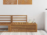 Outdoor End Sofa Natural 91 x 63 x 73 cm Solid Acacia Wood 900504