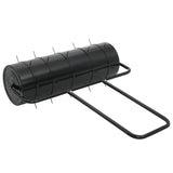 Garden Lawn Roller Pull with Aerator Clamps Black 63 L Iron and Steel 3308006