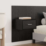 Headboard with Cabinet 3 pcs Black Oak Engineered Wood 3416192