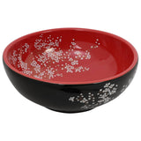 Countertop Basin Black and Red Round 41x14 cm Ceramic 155051