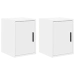 ZNTS Garage Wall Cabinets 2 pcs White Engineered Wood 860608